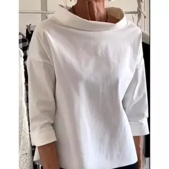 Осенний стиль Свитшот женский с длинными рукавами и полувысоким воротом женские пуловеры белые S серый