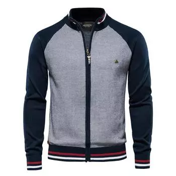 Осенний свитер, мужской повседневный трикотаж, пальто, модный повседневный мужской свитер M зелёный