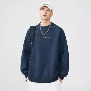 Осенний свитер с круглым вырезом, мужской, с буквенным принтом, свободный, молодежный, повседневный, в японском стиле, с длинными рукавами, в стиле ретро, топ Tide M