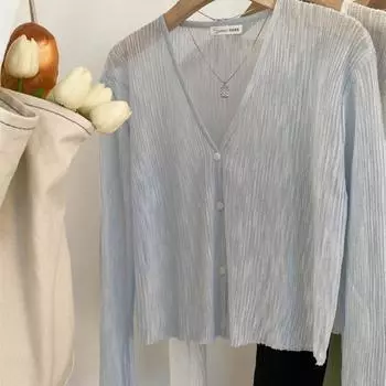 Осенний тонкий повседневный вязаный кардиган с длинным рукавом для женщин, модная однотонная верхняя одежда, кардиганы, топы, женские однобортные элегантные тонкие трикотажные изделия 24925 One Size чёрный