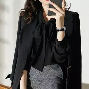 Осенний топ, модный пуловер с длинным рукавом, рубашка с 3D вырезом, офисная женская однотонная рубашка, верхняя рубашка, блузка, повседневная одежда M белый