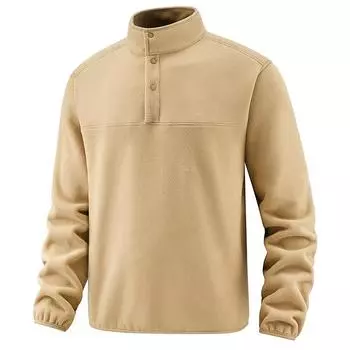 Осенний топ, спортивный, повседневный, на молнии, с воротником-стойкой, пуловер, полуоткрытый топ с грудью M хаки