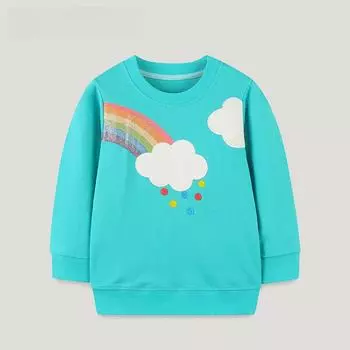 Осенний вышитый свитер для девочек: Европейский и американский стиль, свитер с длинными рукавами 2 Years (90cm)