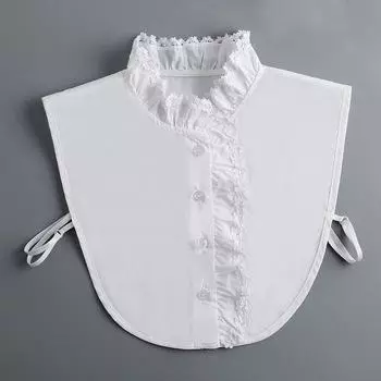 Осенний женский хлопковый съемный воротник для свитера, блузки, новой рубашки, поддельный воротник, декоративная женская белая полусорочка, поддельный воротник