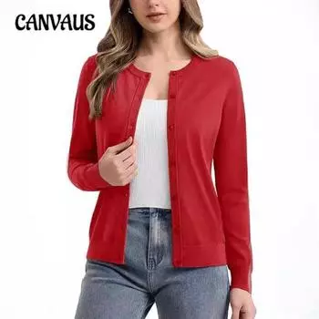 Осенний женский кардиган на пуговицах, свитер, куртка