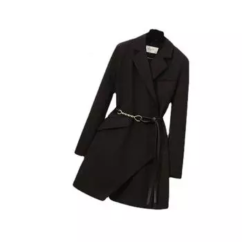 Осенний женский костюм больших размеров с модным и утягивающим дизайном XXXL хаки