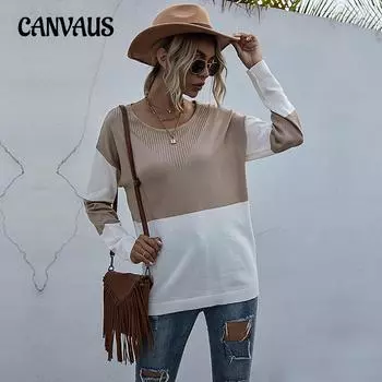 Осенний женский вязаный свитер, свободный круглый вырез внизу, прозрачный сетчатый вязаный свитер, повседневный топ S абрикосовый