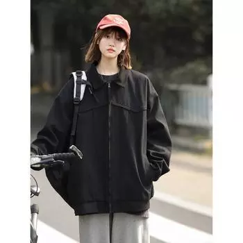 Осенняя американская инструментальная винтажная куртка с лацканами, свободная модная повседневная куртка S