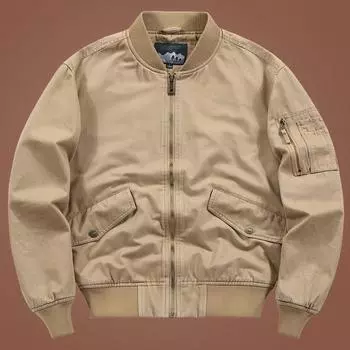 Осенняя бейсбольная майка мужская повседневная тонкая куртка для среднего возраста, верхняя часть большого размера, куртка со стоячим воротником L