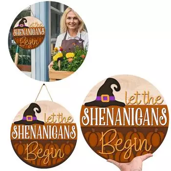 Осенняя декоративная табличка на дверь, деревянная подвесная табличка на дверь, подходит для украшения стены входной двери дома One Size