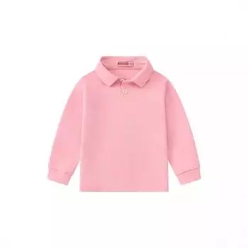 Осенняя детская футболка с длинными рукавами и милым лацканом, однотонные универсальные свежие повседневные топы 90cm