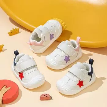 Осенняя детская мужская спортивная обувь Treasure Нескользящая детская обувь Женская обувь для малышей Мягкая дышащая подошва 16