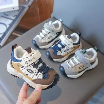 Осенняя детская спортивная обувь из дышащей сетки 21 покинуть белый