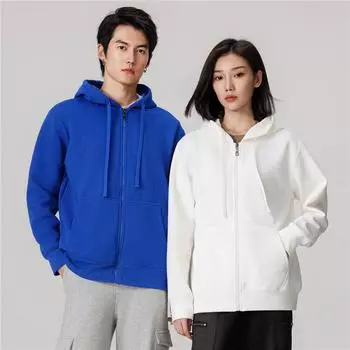 Осенняя двухигольная качественная флисовая кофта с капюшоном, застежкой-молнией, спускающимися плечами и повязками на голову, одежда для пар, модная школьная одежда для студентов мужского и женского пола S чёрный