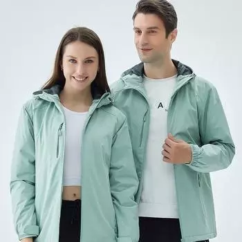 Осенняя флисовая куртка, защищающая от холода и замерзания, с капюшоном, для походов на вынос, для работы на предприятии, кардиган M розовый