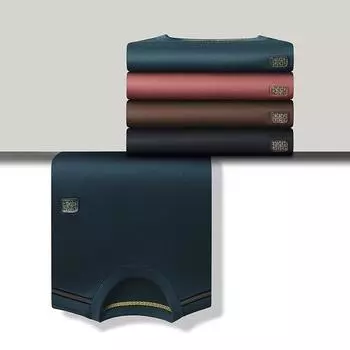 Осенняя футболка с длинными рукавами, мужская нижняя рубашка для молодых людей и людей среднего возраста с круглым вырезом, модная повседневная модная толстовка для мужчин M