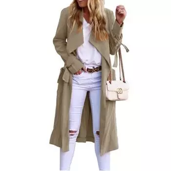 Осенняя и летняя солнцезащитная одежда, женский тренч, длинное пальто, разноцветное. S