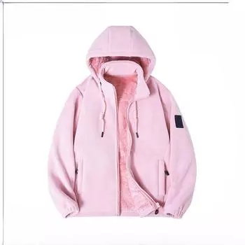 Осенняя и зимняя флисовая одежда Пара флисовая одежда из овечьего флиса Утолщенное пальто Пара флисовая флисовая куртка M чёрный