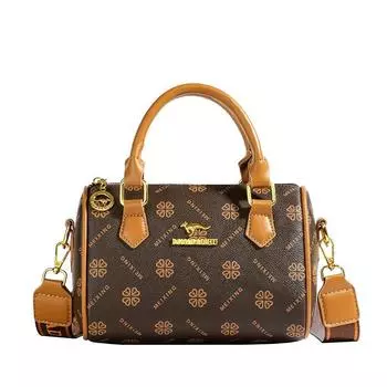 Осенняя и зимняя мода! Высококачественная нишевая сумка Boston, простая печать демонстрирует уникальный шарм белый