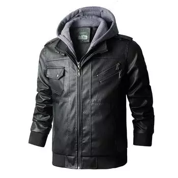 Осенняя и зимняя мужская одежда, европейские и американские кожаные куртки, новые японские мужские куртки с капюшоном S