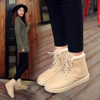 Осенняя и зимняя обувь. Ботинки женские с круглым носком. Ботинки на плоской подошве. Короткие ботинки. Женская обувь. 35 красный