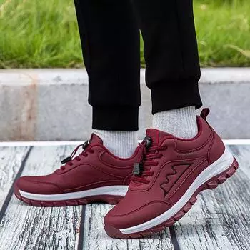 Осенняя и зимняя обувь для пожилых людей больших размеров, модная повседневная безопасная обувь для ходьбы, легкая обувь для мам и пап, спортивная обувь для ходьбы 35