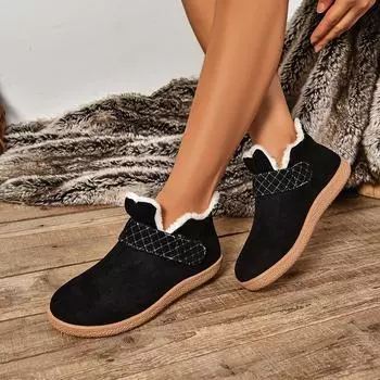 Осенняя и зимняя обувь на плоской подошве больших размеров, удобные и легкие женские ботинки и туфли 36 чёрный