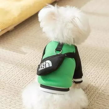 Осенняя и зимняя одежда для щенков, тонкий свитер, модная классная сумка, которую можно буксировать, сошка для домашних животных XS (weight 1-1.5 kg)