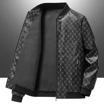 Осенняя кожаная мужская куртка, новая модная и красивая большая размерная весенне-осенняя мотоциклетная куртка для отдыха в корейском стиле M