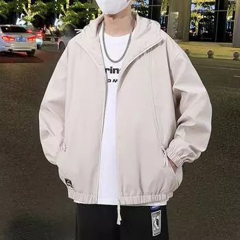 Осенняя куртка куртка для мальчиков подростковая свободная куртка M чёрный