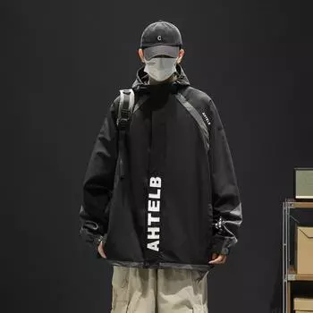 Осенняя куртка Куртка Мужская повседневная куртка Пара Свободная универсальная куртка M