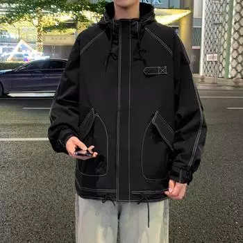 Осенняя куртка куртка мужская повседневная куртка пара свободная универсальная куртка M