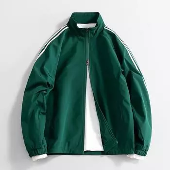 Осенняя куртка куртка мужская повседневная куртка пара модная брендовая свободная универсальная куртка M чёрный