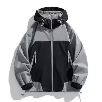 Осенняя куртка Куртка мужская весна и осень Ins Подросток Красивый L чёрный