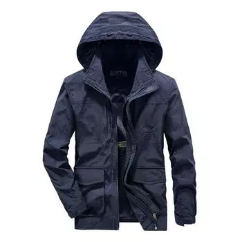 Осенняя куртка повседневная мужская многокарманная свободная куртка ветровка M