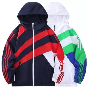 Осенняя куртка с капюшоном в тон цвета, мужская модная брендовая универсальная повседневная куртка, мужское пальто, мужская одежда M белый