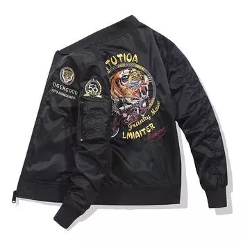 Осенняя куртка ВВС, мужская рабочая куртка, вышитая летная куртка, мужская свободная M зелёный