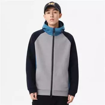 Осенняя куртка в тон цвета Куртка мужская свободная модная повседневная верхняя мужская модная американская кардиган с капюшоном свитер модная M темно серый