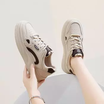 Осенняя легкая обувь Новые женские студенческие спортивные туфли с подъёмным дном Повседневная женская обувь 35