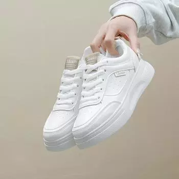 Осенняя легкая обувь, новые женские студенческие туфли для увеличения роста, спортивная обувь для досок, модная повседневная обувь 35