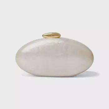 Осенняя мода 2024 года, вечерний клатч из акрила в европейском и американском стиле - сумка через плечо в форме гусиного яйца