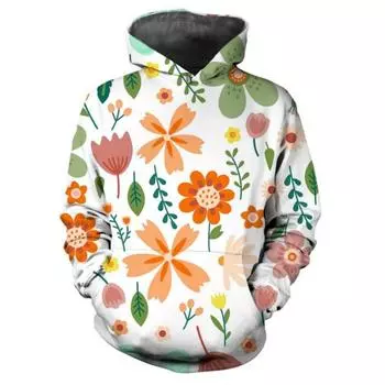 Осенняя мода Цветочный 3D принт толстовки мужские и женские повседневные толстовки Harajuku свободные толстовки с капюшоном пуловеры спортивный костюм одежда S