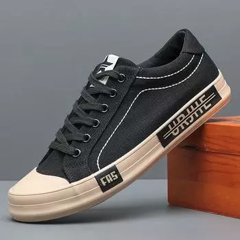 Осенняя мода Дизайн Красные туфли Мужские парусиновые кроссовки Удобные массивные вулканизированные туфли Мужские эспадрильи zapatos de hombre 38