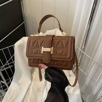 Осенняя мода прилива популярная маленькая ароматная ветровая ромбовидная сумка женские сумки2024 новая простая сумка-мессенджер через плечо белый