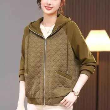 Осенняя мода ромбовидная клетчатая рубашка с капюшоном свободного покроя женская куртка-топ XXXXXL чёрный