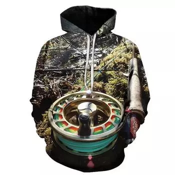 Осенняя мода Рыбалка 3D принт толстовки мужские повседневные толстовки с капюшоном пуловеры спортивный костюм дети топы одежда M