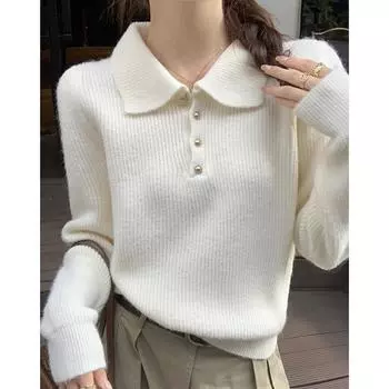 Осенняя мода Slim Fit Solid женские свитера мода новый зимний поло воротник вязаный свитер женский с длинными рукавами базовый повседневный пуловер трикотаж 24876 One Size красный