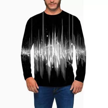 Осенняя модная мужская футболка с 3D-принтом и графическим рисунком, уличная тенденция, хип-хоп, новая мужская одежда, топы с длинным рукавом и круглым вырезом Y2K S