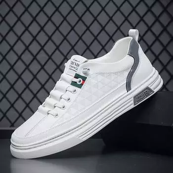Осенняя модная обувь, мужские повседневные туфли на легкой мягкой подошве, маленькие белые туфли, модные повседневные спортивные кроссовки 39 белый