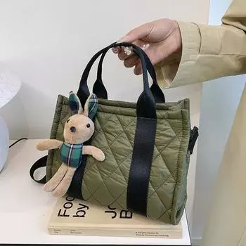 Осенняя модная сумка из вышитой нейлоновой ткани, вместительная, универсальная сумка для отдыха на одно плечо